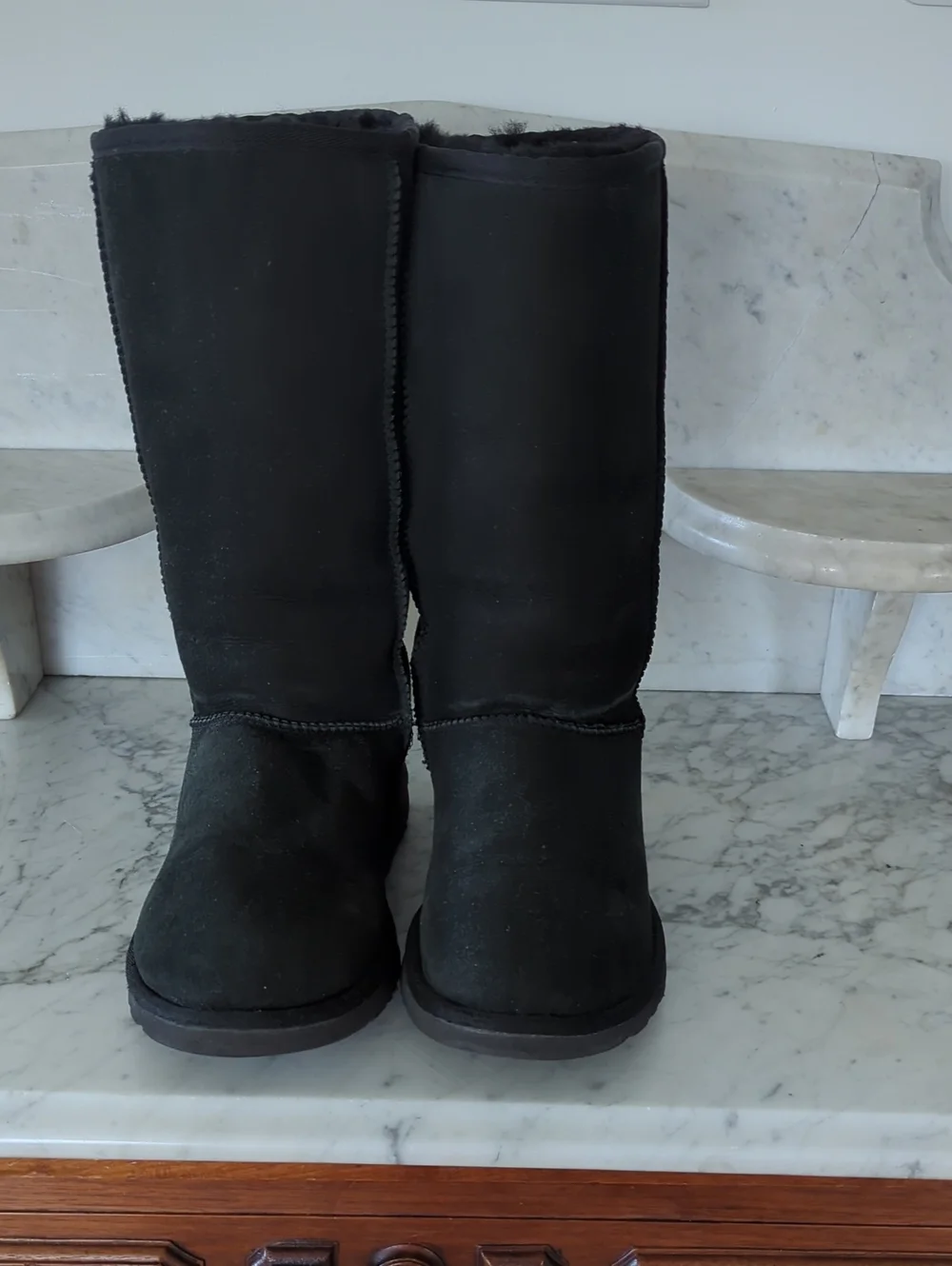 UGG Black Tall Shearling-Lined Women's Boots